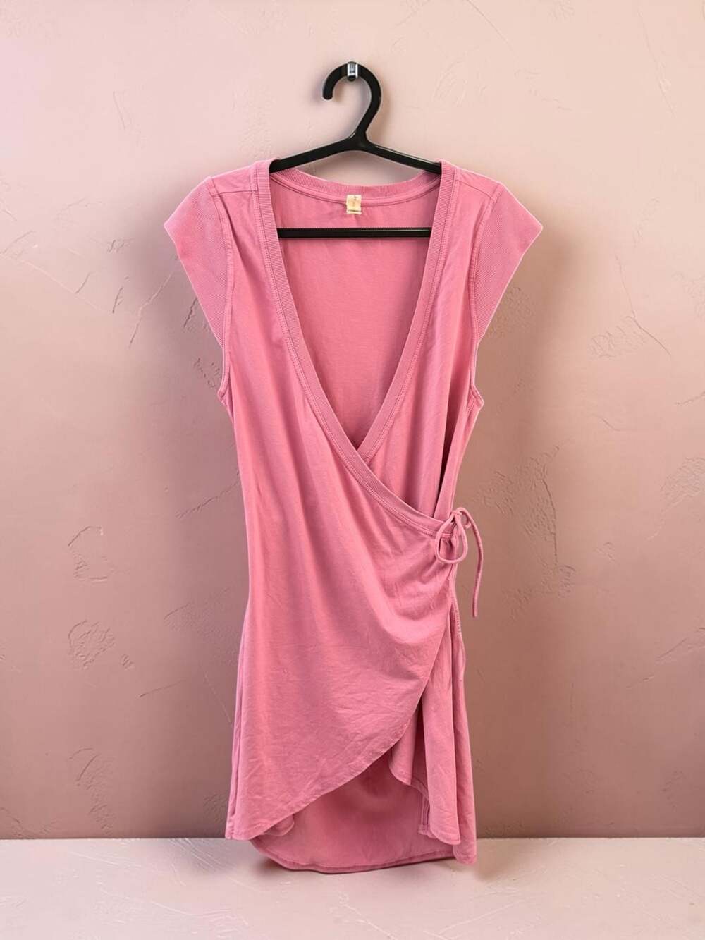 Daily Practice by Anthropologie Pink Wrap Mini Dress Size S